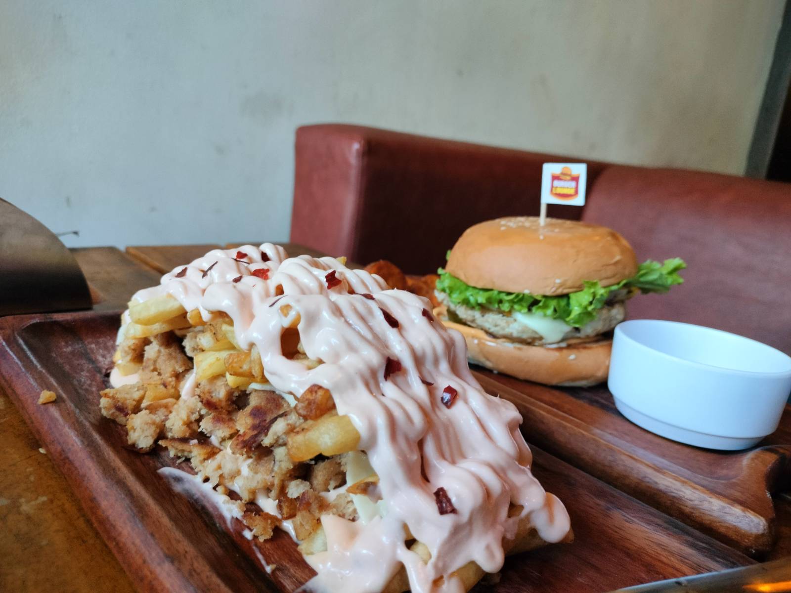 Animal Fries and Burger
