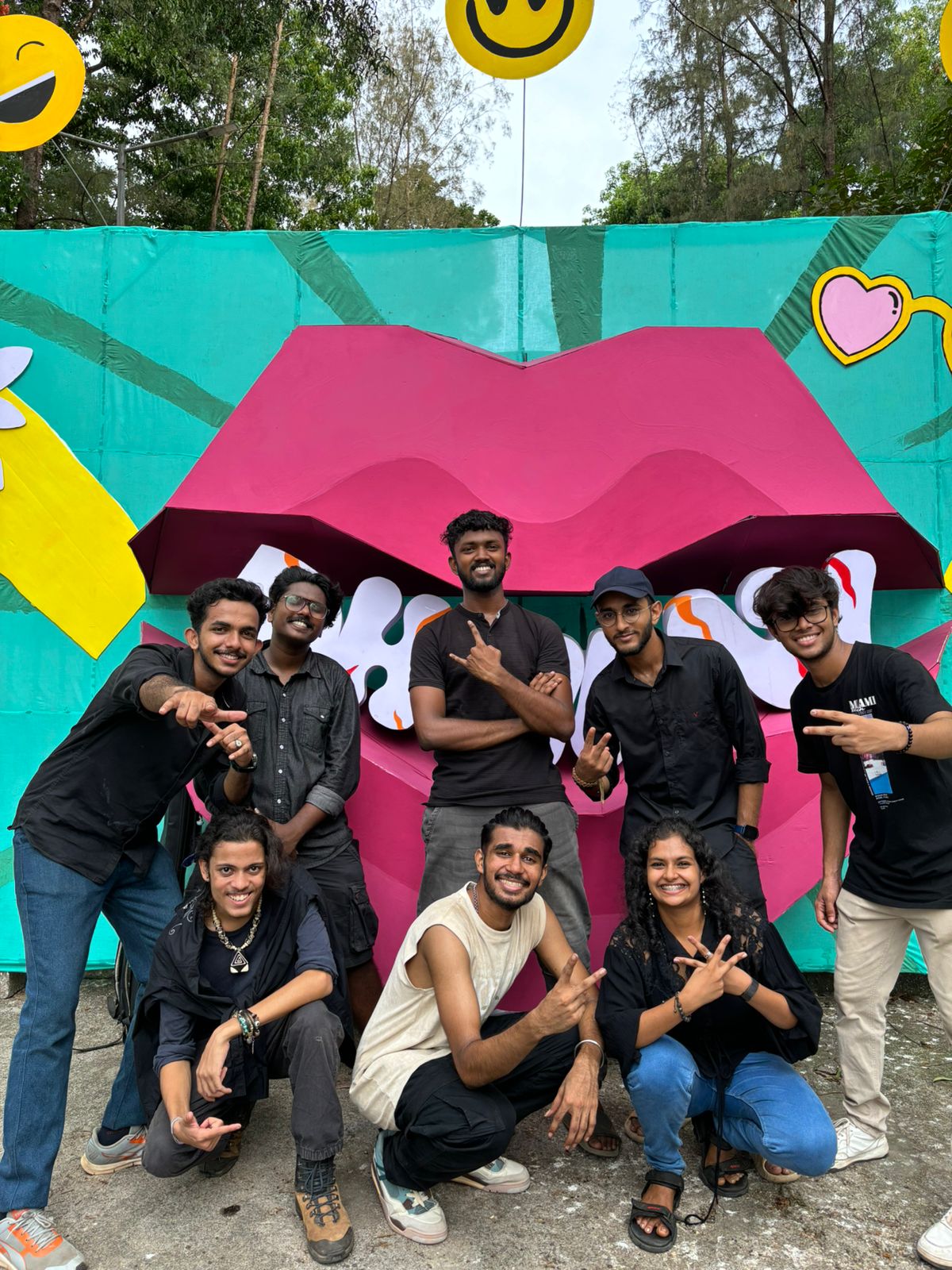Music Club celebrating their victory at Dhwani 2024